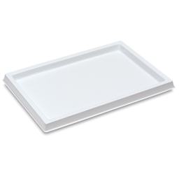 Richeson White Plastic Tray - Single 22 1/2" x 30 1/2" Tray shown at angle