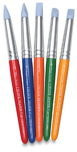 Colour Shaper Kids Paint Set - 5 Shapers upright showing different included shapes
