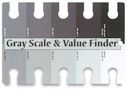 Gray Scale and Value Finder - Top view showing shades of Gray