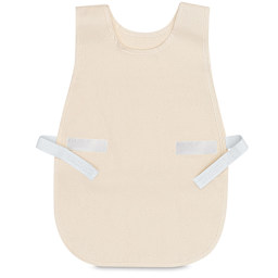 Children's Art Smock - Front view of 14" x 21" flat smock showing ties