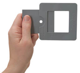 ViewCatcher - Hand holding Viewcatcher open, with site opening also visible