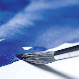 Winsor & Newton Series 7 Kolinsky Sable Brush - Closeup of brush in use on painting 