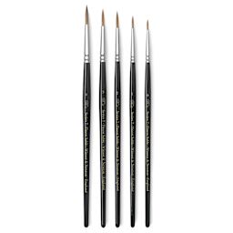Winsor & Newton Series 7 Kolinsky Sable Brush - Pointed Round, Set of 5