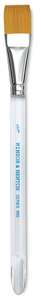 Winsor & Newton Series 995 Flat Wash Brushes - Single brush shown upright