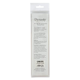 Dynasty Fine White Synthetic Brushes - Set of 1, Round, Set of 5, back of the packaging
