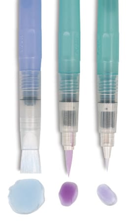 Niji Waterbrush - example of available brush shapes