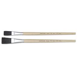 Crayola Black Bristle Flat Easel Brushes, two brushes laid out