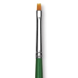Blick Economy Golden Taklon Brush - Bright, Long Handle, Size 1 close up