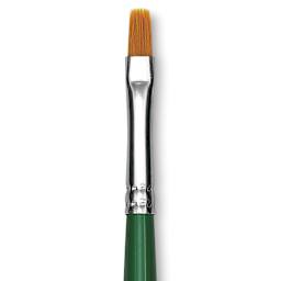 Blick Economy Golden Taklon Brush - Bright, Long Handle, Size 6 close up