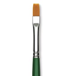 Blick Economy Golden Taklon Brush - Bright, Long Handle, Size 10 close up