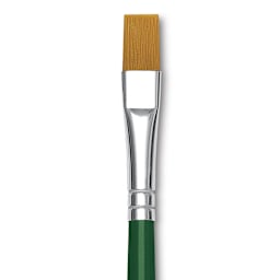 Blick Economy Golden Taklon Brush - Bright, Long Handle, Size 12 close up