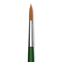 Blick Economy Golden Taklon Brush - Round, Long Handle, Size 10 close up