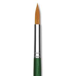 Blick Economy Golden Taklon Brush - Round, Long Handle, Size 12 close up