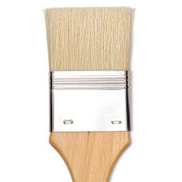 Blick Scholastic White Bristle Brush - Gesso, 2" close up