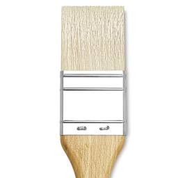 Blick Scholastic White Bristle Brush - Gesso, 1 1/2" close up