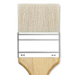 Blick Scholastic White Bristle Brush - Gesso, 2 1/2" close up