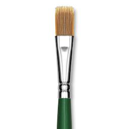 Blick Economy Golden Nylon Brush - Bright, Long Handle, Size 12 close up