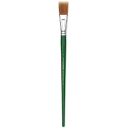 Blick Economy Golden Nylon Brush - Flat, Long Handle, 1"