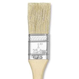 Blick Economy White Bristle Brush - Gesso, 1" close up
