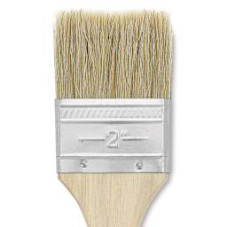 Blick Economy White Bristle Brush - Gesso, 2" close up