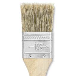 Blick Economy White Bristle Brush - Gesso, 1 1/2" close up