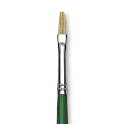Blick Economy White Bristle Brush - Filbert, Size 0 close up