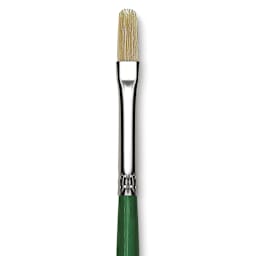 Blick Economy White Bristle Brush - Filbert, Size 6 close up