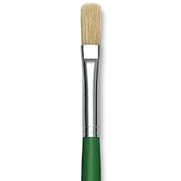 Blick Economy White Bristle Brush - Filbert, Size 10 close up