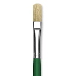 Blick Economy White Bristle Brush - Filbert, Size 12 close up