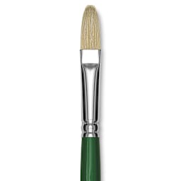 Blick Economy White Bristle Brush - Filbert, Size 14 close up
