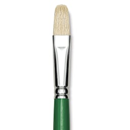 Blick Economy White Bristle Brush - Filbert, Size 16 close up