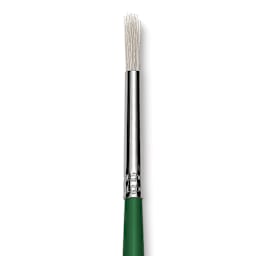 Blick Economy White Bristle Brush - Round, Size 2 close up