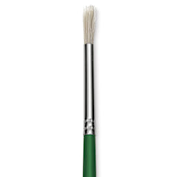 Blick Economy White Bristle Brush - Round, Size 4 close up