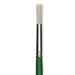 Blick Economy White Bristle Brush - Round, Size 12 close up