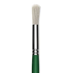 Blick Economy White Bristle Brush - Round, Size 16 close up