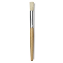 Blick Economy White Bristle Brush - Stencil, 1/2"