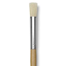 Blick Economy White Bristle Brush - Stencil, 3/8" close up