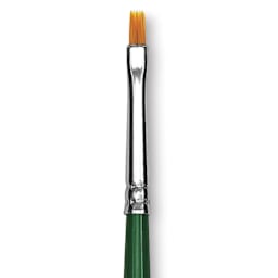 Blick Economy Golden Taklon Brush - Flat, Long Handle, Size 1 close up