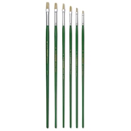 Blick Economy White Bristle Brush Set - Bright, Set of 6
