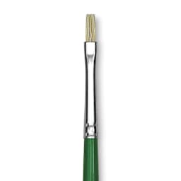 Blick Economy White Bristle Brush - Bright, Size 1 close up