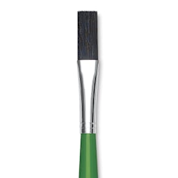 Blick Economy Black Bristle Brush - Easel Brush, Long Handle, 1/2" close up