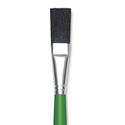 Blick Economy Black Bristle Brush - Easel Brush, Long Handle, 3/4" close up