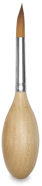 Blick Egg Handled Brushes - Round brush shown upright
