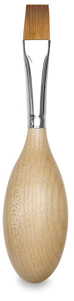 Blick Egg Handled Brushes - Flat Brush shown upright
