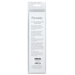 Dynasty Finest Golden Synthetic Brushes - Angle and Filbert, Set of 5, back of the packaging