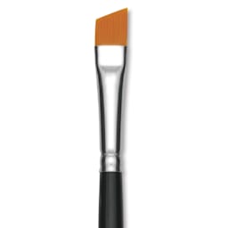 Dynasty Finest Golden Synthetic Brush - Angular, 3/8", close-up