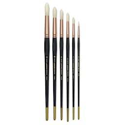 Blick Masterstroke Interlocking Bristle Brush - Round, Long Handle, Set of 6