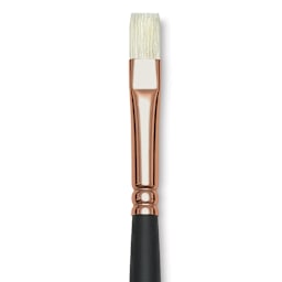Blick Masterstroke Interlocking Bristle Brush - Bright, Long Handle, Size 3 close up