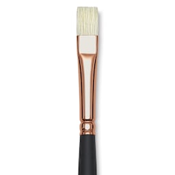 Blick Masterstroke Interlocking Bristle Brush - Bright, Long Handle, Size 4 close up