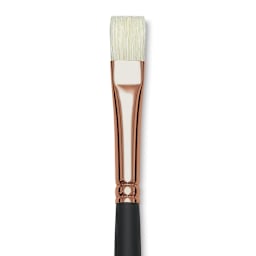 Blick Masterstroke Interlocking Bristle Brush - Bright, Long Handle, Size 6 close up